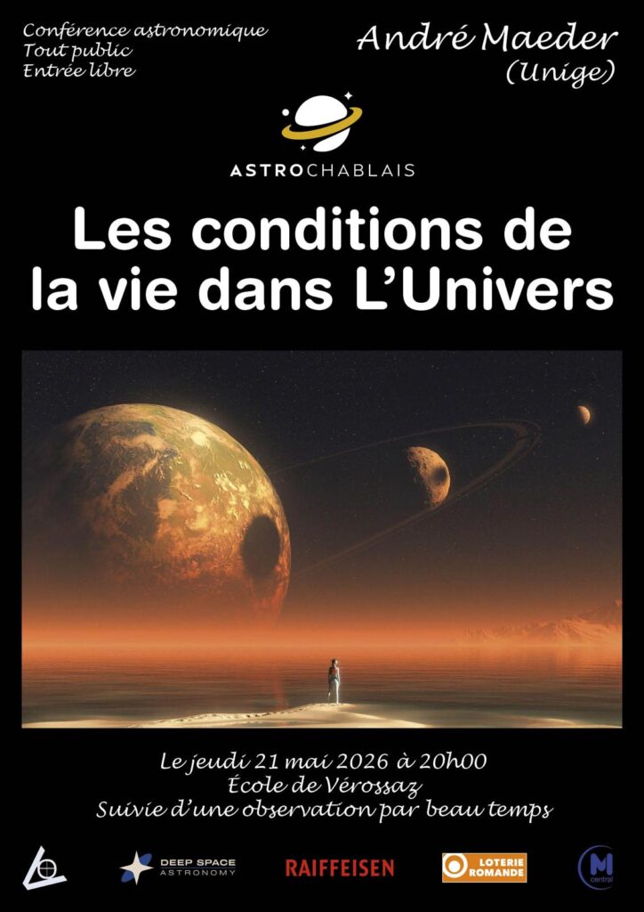 Les conditions de la vie dans l'Univers - conférence spéciale à Vérossaz